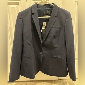 J Crew 1035 BI Stretch Blazer Italian Wool B3231 Navy Tollegno 1900 Jacket Sz 12